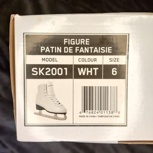 Winnwell, size 6, white, figure skates